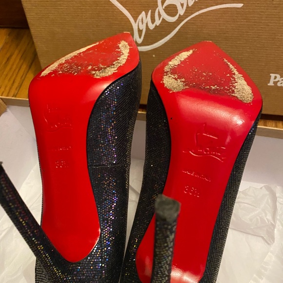 Christian Louboutin Shoes Christian Louboutin Glitter Heels Poshmark